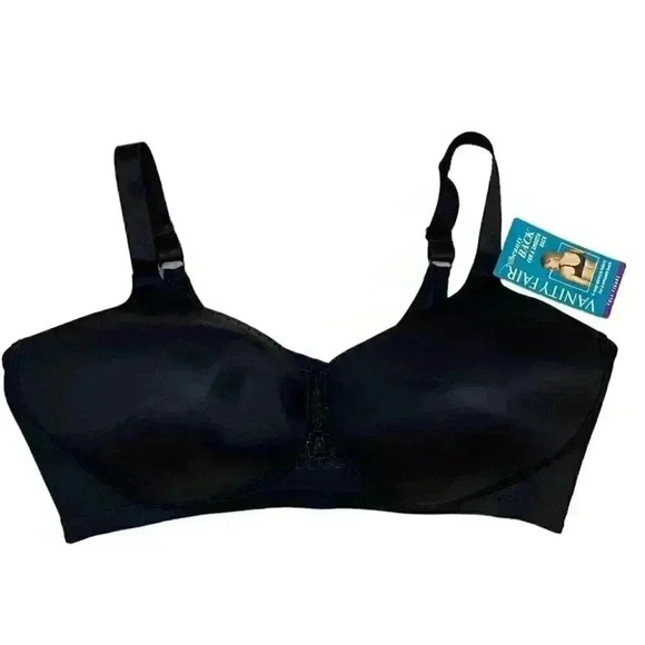 Vanity Fair full figure black bra sz 44 DDD - Picture 1 of 10